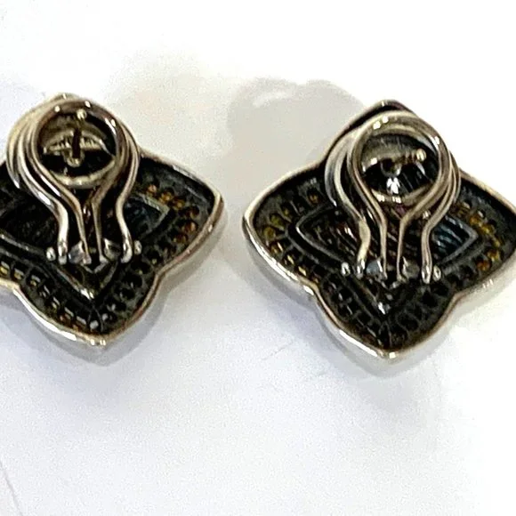 DAVID YURMAN Quatrefoil Earrings in Sterling Silver and 18K Yellow - Picture 13 of 16